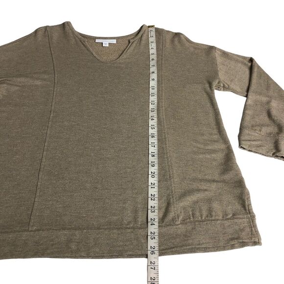 Pure J Jill Sweater Women Petite M Brown Tranquility Fleece Pullover Comfort - Picture 11 of 14